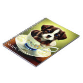 お茶の子のかわいい子犬 ノートブック (左側)