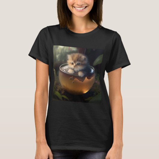 お茶の子ネコ – Cat Tシャツ (正面)