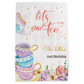 お茶の子供の誕生日 ミディアムペーパーバッグ (裏面)