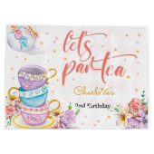 お茶の子供の誕生日 ラージペーパーバッグ (裏面)