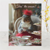 お茶の季節の招待状 カード (黄色い花)