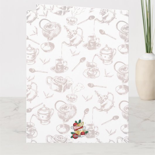 お茶の季節の招待状 カード (裏面)