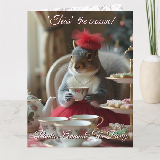 お茶の季節の招待状 カード (正面)