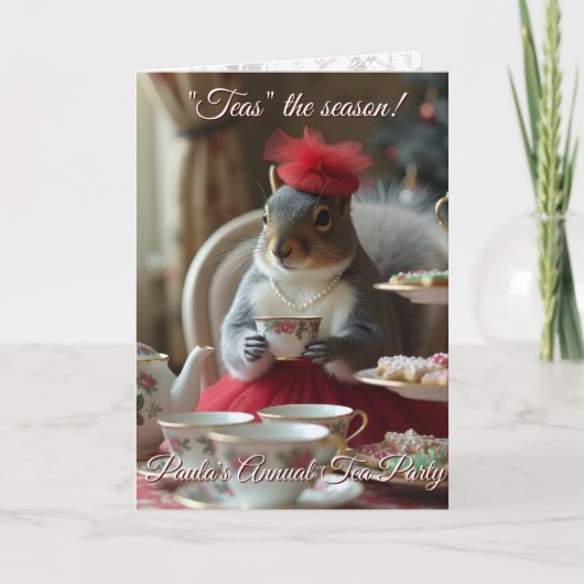 お茶の季節の招待状 招待状 (正面)