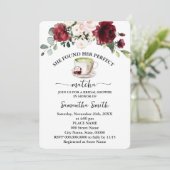 お茶の完璧なマッチ 紅茶のブライダルシャワー マルサラ 招待状 (スタンド正面)