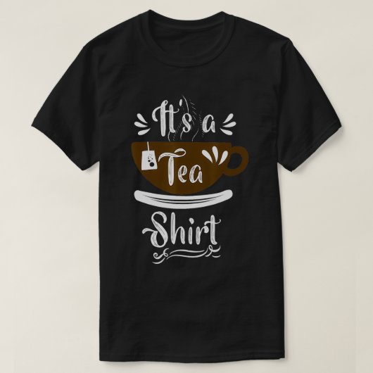 お茶の引用文おおもしろい茶のバッグプレゼント Tシャツ (デザイン正面)