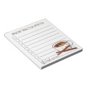 お茶の後に行うべきこと茶会インディアンラテチェックリスト ノートパッド (アングル)