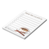 お茶の後に行うべきこと茶会インディアンラテチェックリスト ノートパッド (回転)