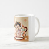 お茶の愛好家のための居心地の良い漫画モダンティーセット – & Tre コーヒーマグカップ (正面右)