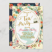 お茶の招待 招待状 (正面/裏面)