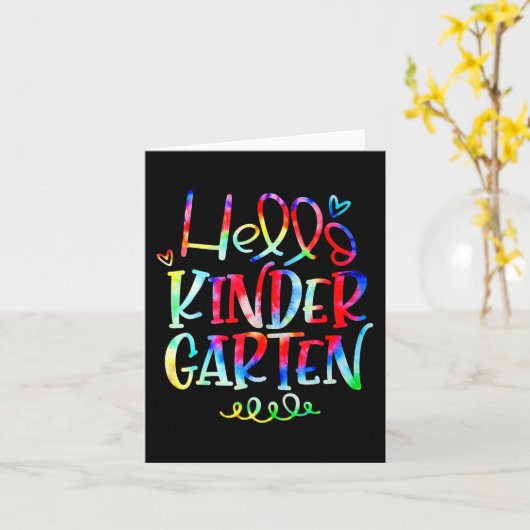 お茶の新学期 カード (黄色い花)