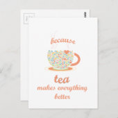 お茶の方が美味しいから ポストカード (正面/裏面)