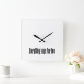 お茶の時間か？ スクエア壁時計 (ホーム)