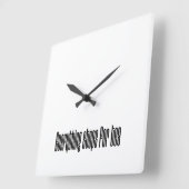 お茶の時間か？ スクエア壁時計 (傾斜)