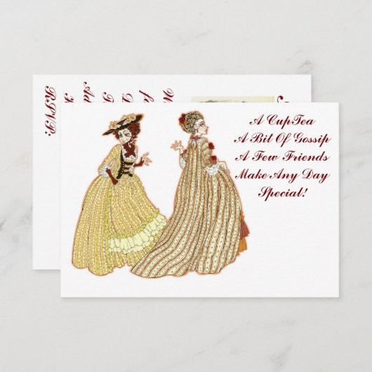 お茶の時間だ!-パーティの招待状 招待状 (正面/裏面)