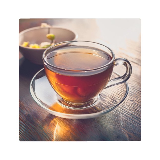 お茶の時間だ！ メタルプリント (正面)