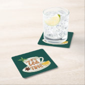 お茶の時間です スクエアペーパーコースター (インサイチュ)