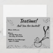 お茶の時間です！ 招待状 (正面/裏面)
