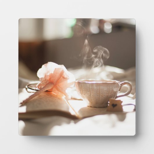 お茶の時間と良い本 フォトプラーク (正面)