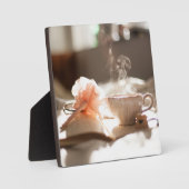 お茶の時間と良い本 フォトプラーク (正面)