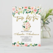 お茶の時間と花嫁のブライダルシャワー 招待状 (スタンド正面)