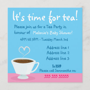 お茶の時間のお誘い 招待状