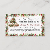 お茶の時間のクリスマス ブライダルシャワー レシピ エンクロージャーカード (正面)