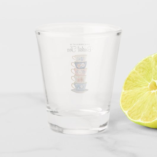 お茶の時間のブライダルシャワー ショットグラス (裏面)