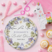 お茶の時間の水彩花のウェディングシャワー ペーパープレート (パーティー)