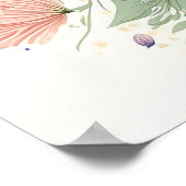 お茶の時間の赤ちゃんシャワー山花へようこそ ポスター (角)