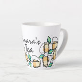 お茶の時間はカスタマイズお前の名を カフェラテマグ (右アングル)