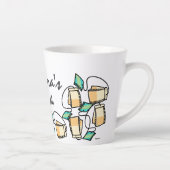 お茶の時間はカスタマイズお前の名を カフェラテマグ (右)