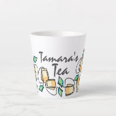 お茶の時間はカスタマイズお前の名を カフェラテマグ (正面)