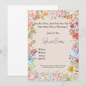 お茶の時間は二人で 招待状 (正面/裏面)