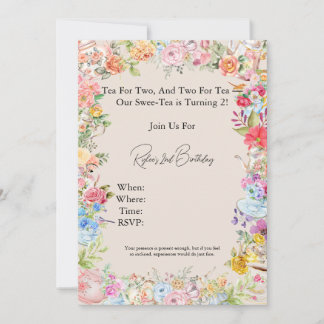 お茶の時間は二人で 招待状