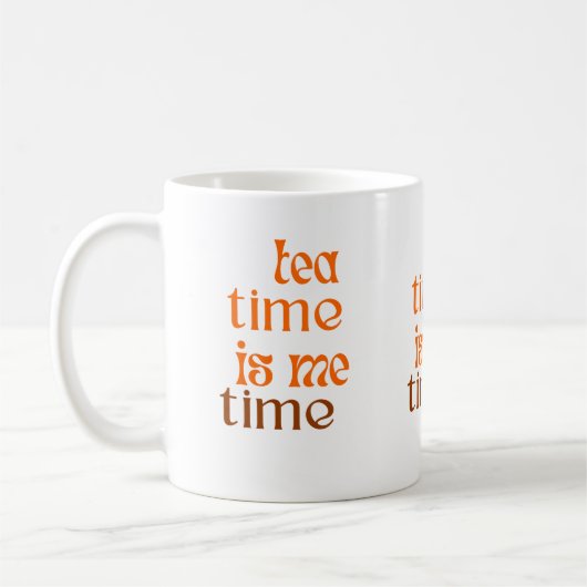 お茶の時間は私の時間 コーヒーマグカップ (左)