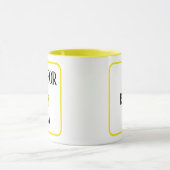 お茶の時間は、黄色のティーカップ。お名前で マグカップ (中央)