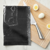 お茶の時間を持つウェルシュの魔女 キッチンタオル (四つ折り)