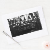 お茶の時間を持つウェルシュの魔女 長方形シール (封筒)