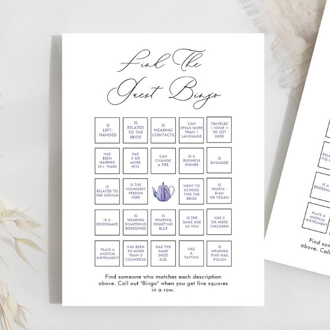 お茶の時間ゲストビンゴゲームを見つける (クリエイターアップロード済み)
