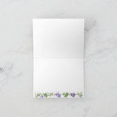 お茶の時間ティーポットと花ありがとう サンキューカード (内部)