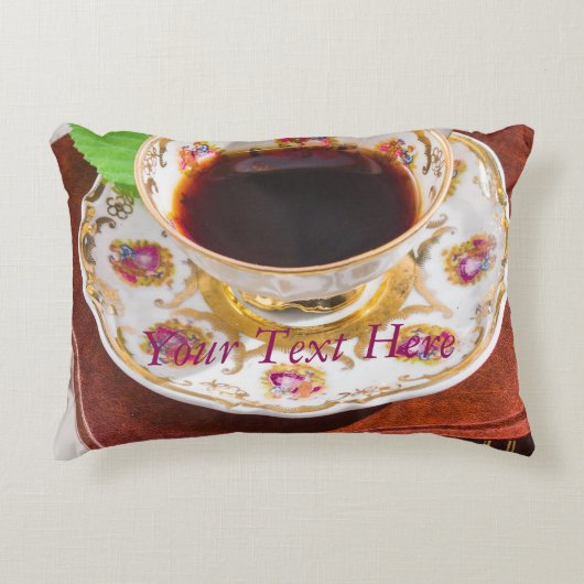 お茶の時間デザイン アクセントクッション (正面)