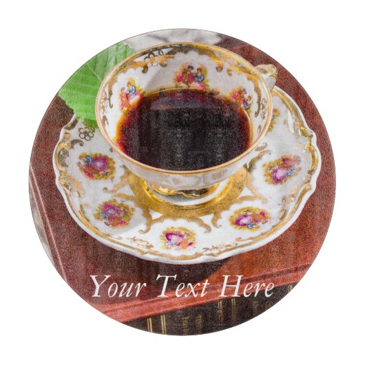 お茶の時間デザイン カッティングボード (正面)