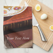 お茶の時間デザイン キッチンタオル (四つ折り)