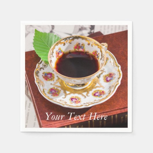 お茶の時間デザイン スタンダードカクテルナプキン (正面)
