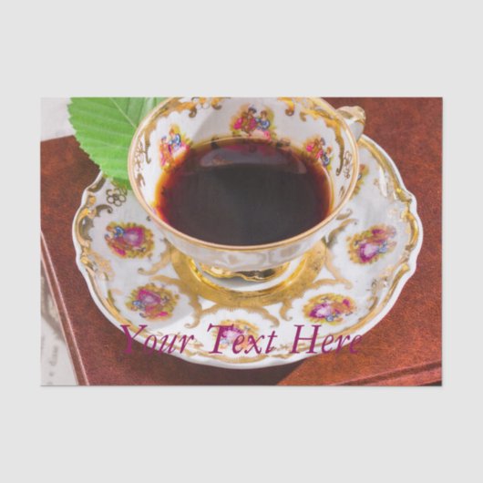 お茶の時間デザイン 薄葉紙 (正面)