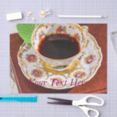 お茶の時間デザイン 薄葉紙 (クラフト)
