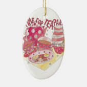 お茶の時間パーティー セラミックオーナメント (右)