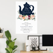 お茶の時間ブライダルシャワーウェルカムサイン ポスター (ホームオフィス)