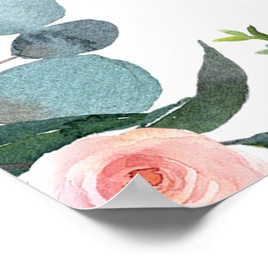 お茶の時間ブライダルシャワー歓迎ポスター ポスター (角)